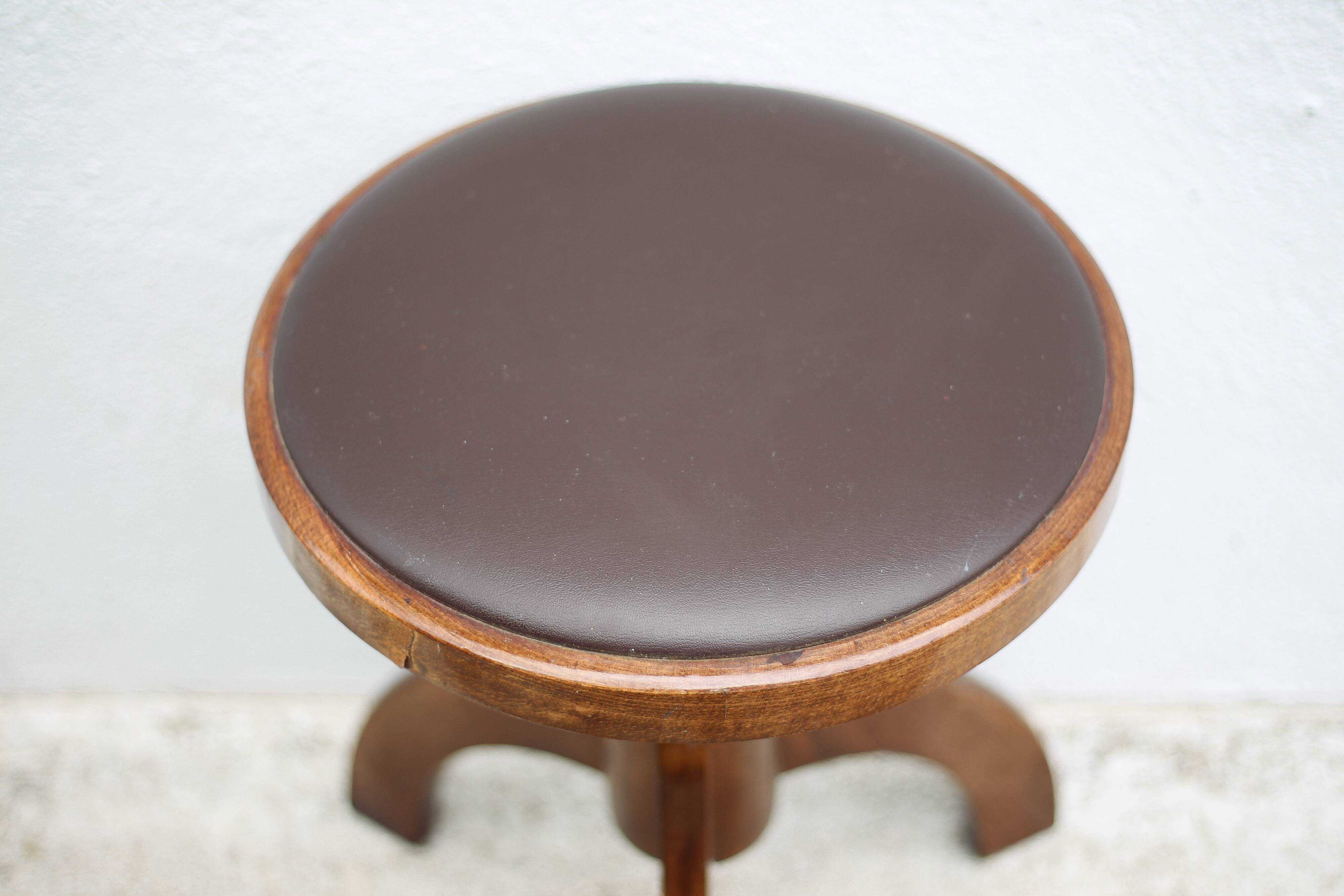 Vintage stool, Reiner piano stool, height adjustable stool, tripod stool, decoration