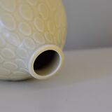 Set of two Nils Thorsson Yellow Faience Marselis Vase Aluminia Royal Copenhagen