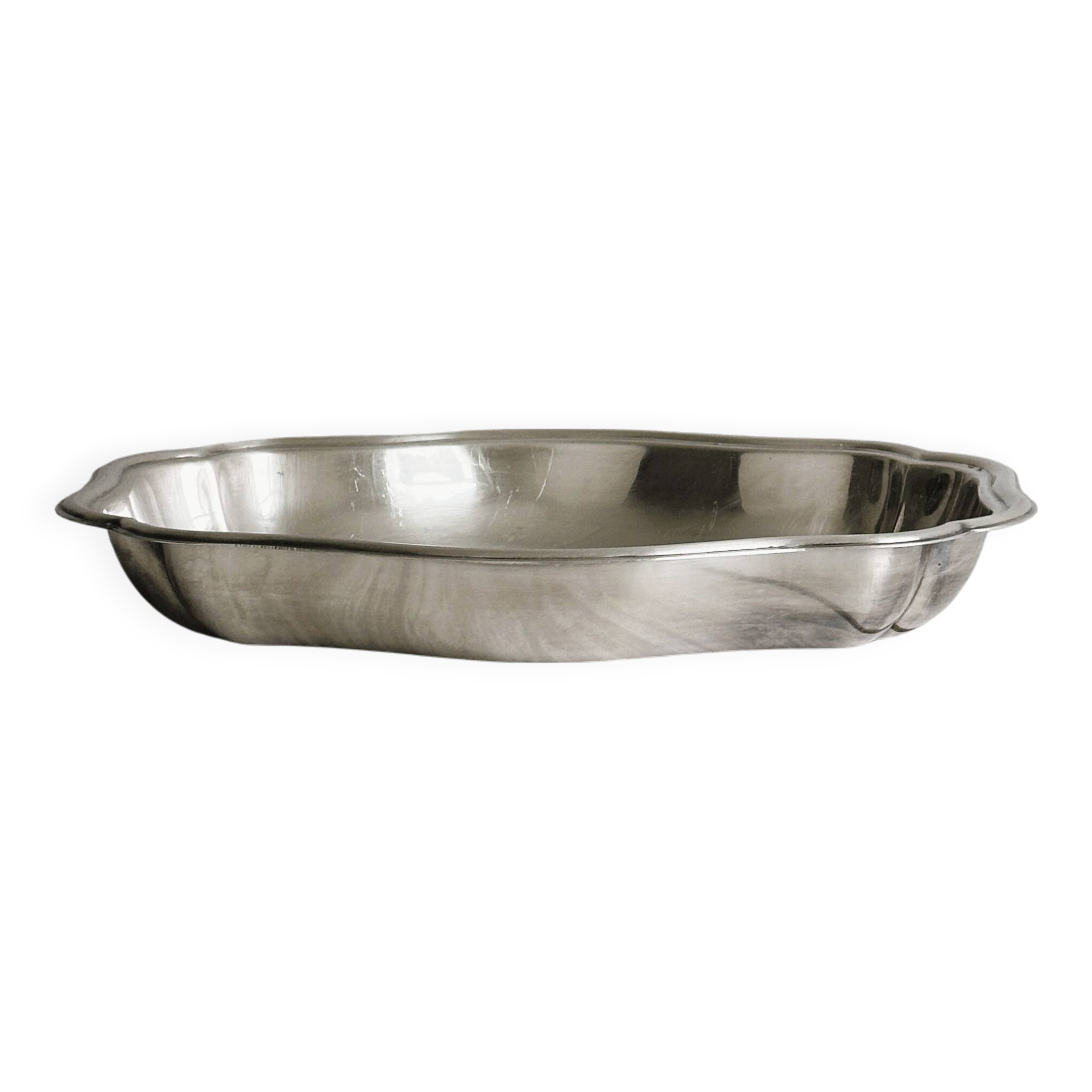 Shiny metal dish