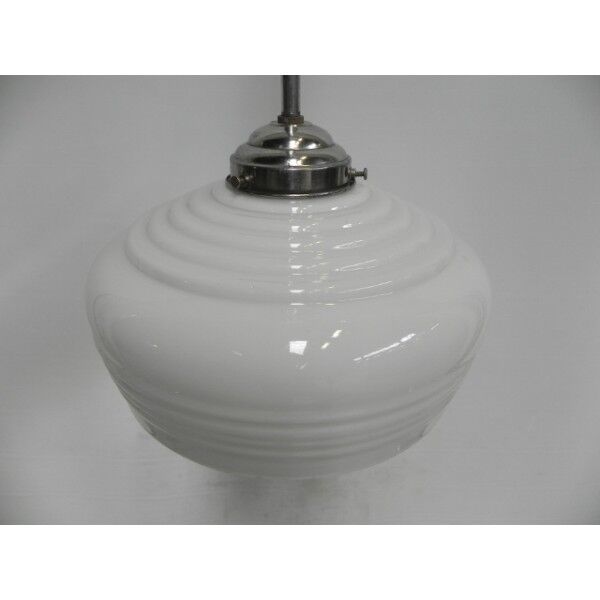 Suspension Deco with white glass sphere