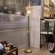 Lampadaire, verre de Murano et poussière d'or, Barovier & Toso, années 50