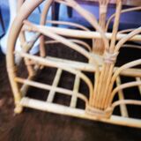 Rattan magazine holder