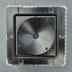 Large vintage ceiling light in textured glass and black Bakelite - 1950s