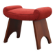 Art Deco Red Reupholstered Stool, Belgium ca. 1920