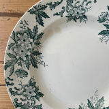 Set of 5 antique deep plates "Terre de Fer"