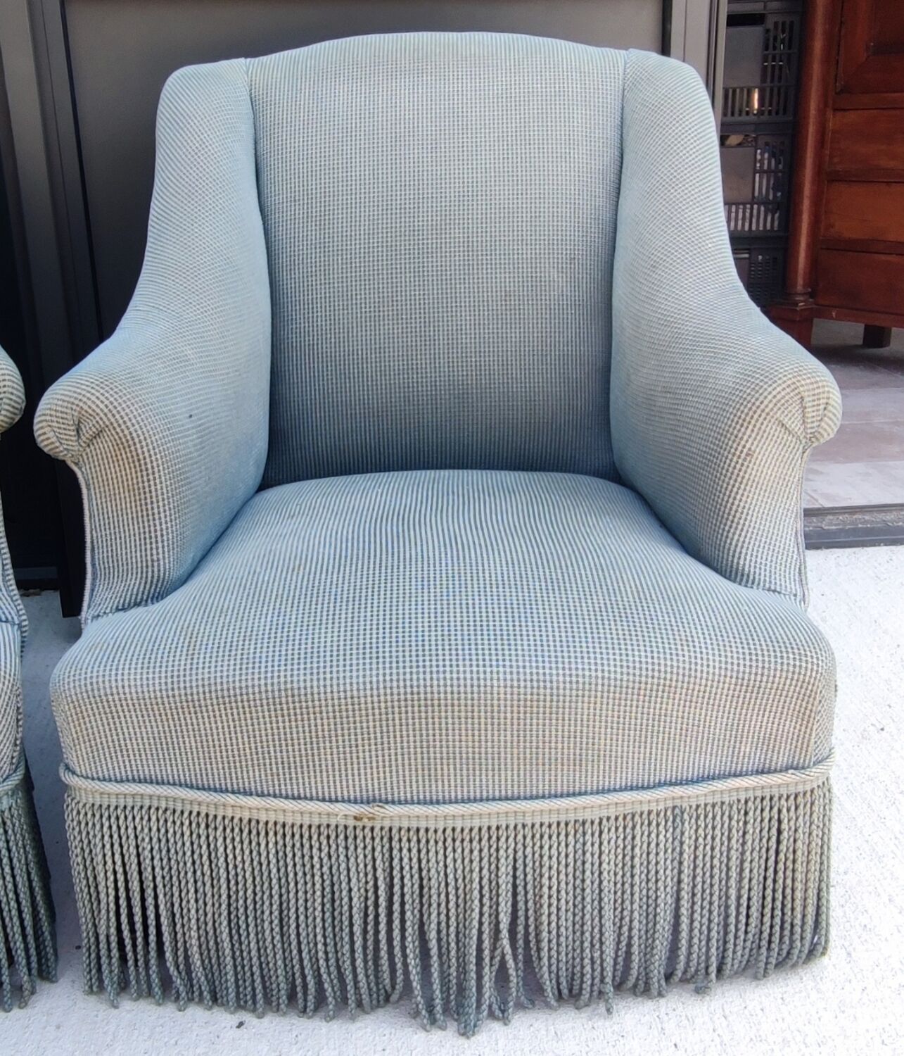 Pair of toad armchairs