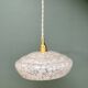 Vintage white Clichy glass lampshade pendant light