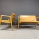 Mid-century plywood benches in the manner of Alvar Aalto, 1960 - set of 2