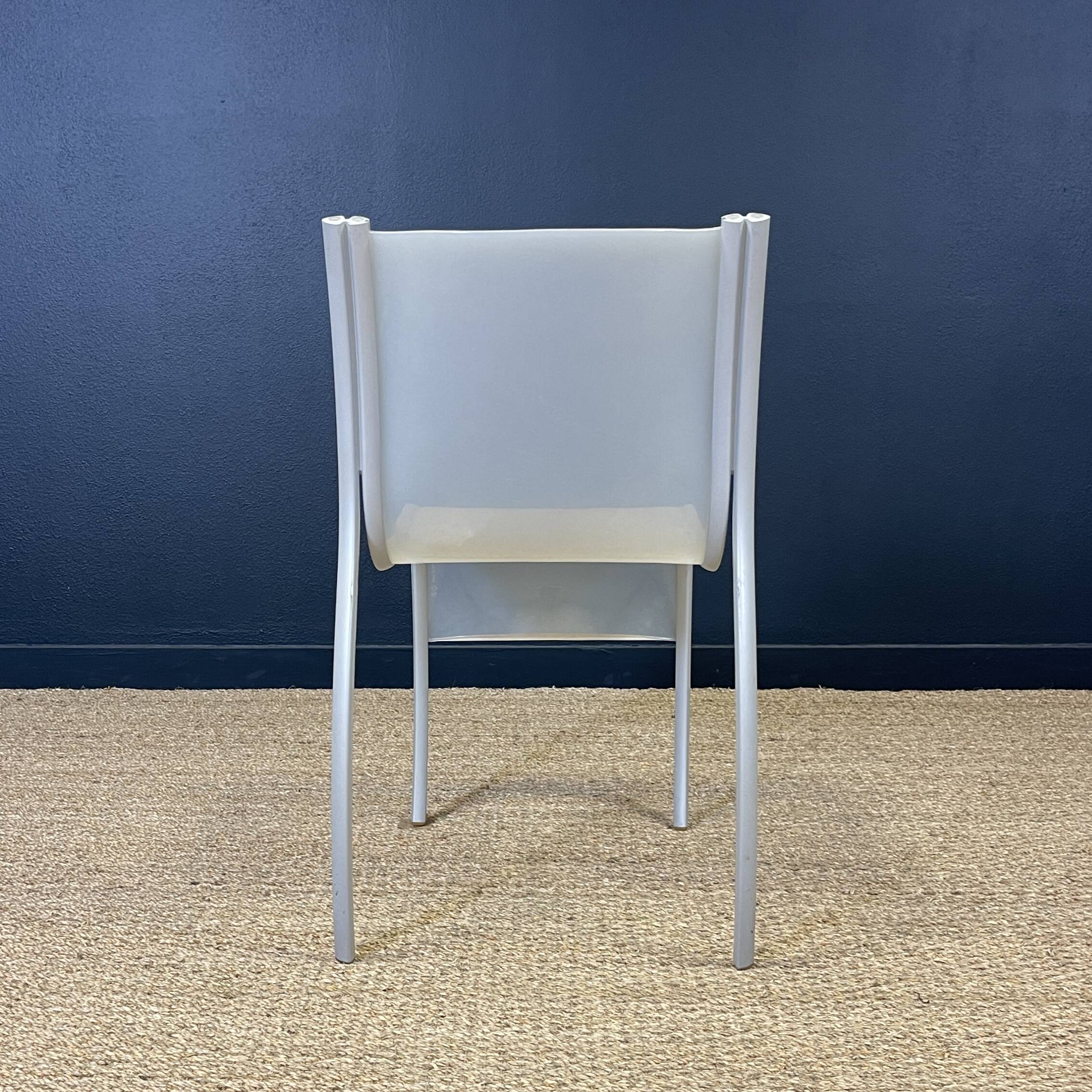 Set of 4 FPE chairs by Ron Arad for Kartell translucent grey 2000s Italy