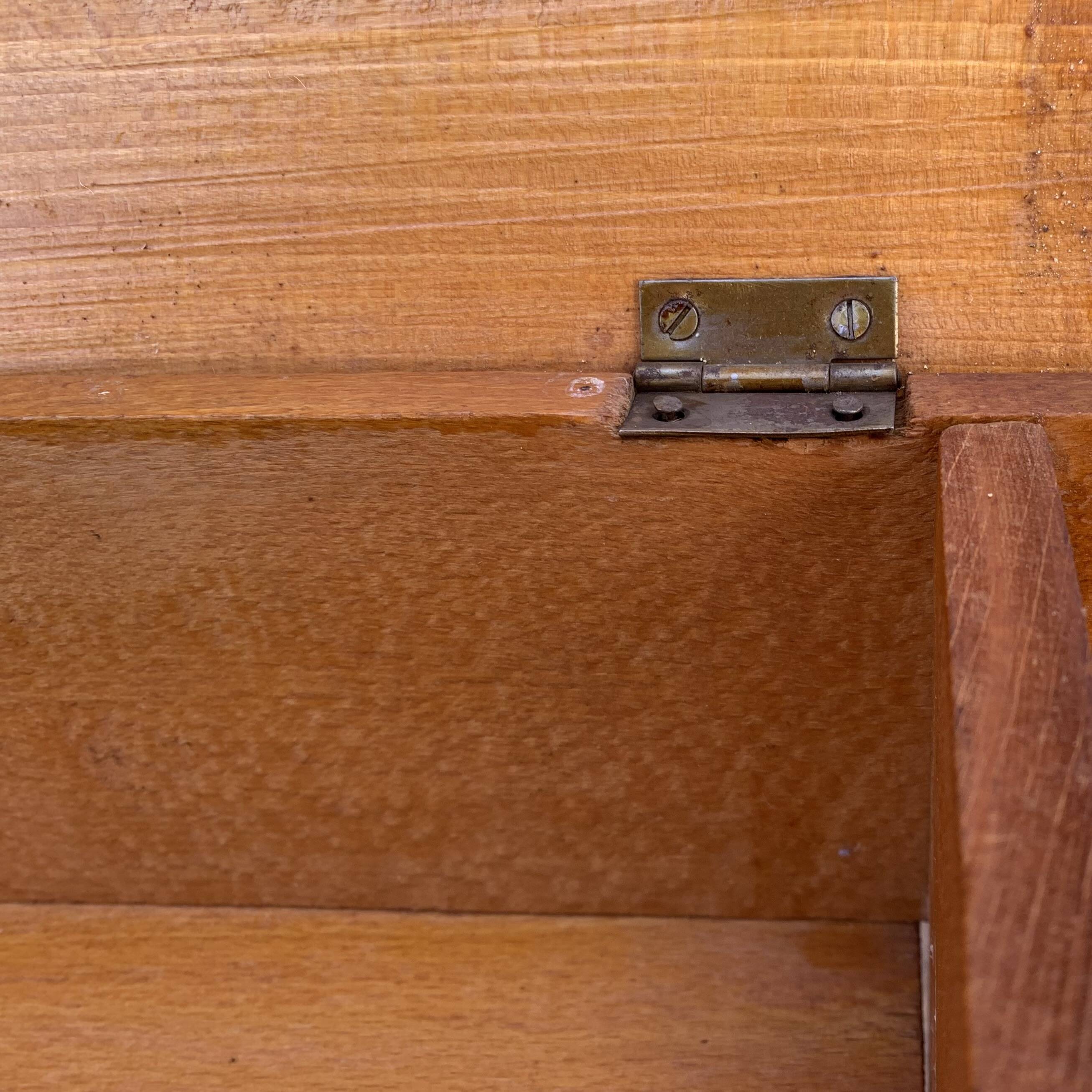 Old small stool - footrest with solid wood chest