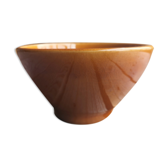 Old brown ceramics bowl
