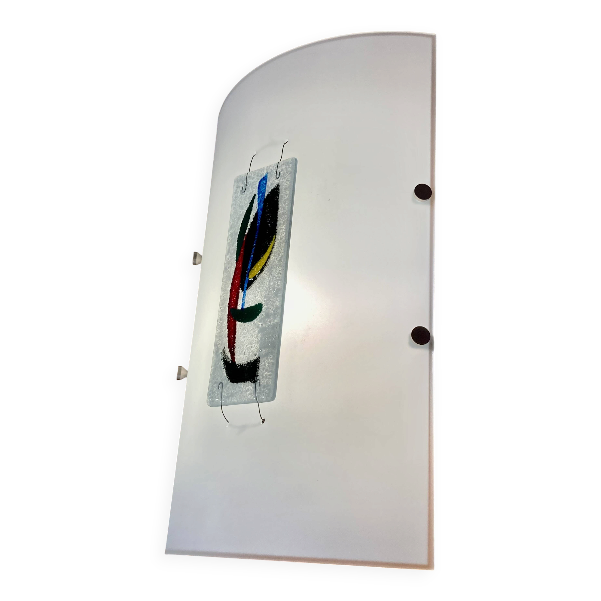 Large scandinavian design glass wall light.