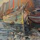 Antique painting, seascape signed Louis Dufour, dated 1943
