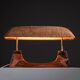 Rare executive desk lamp in solid wood