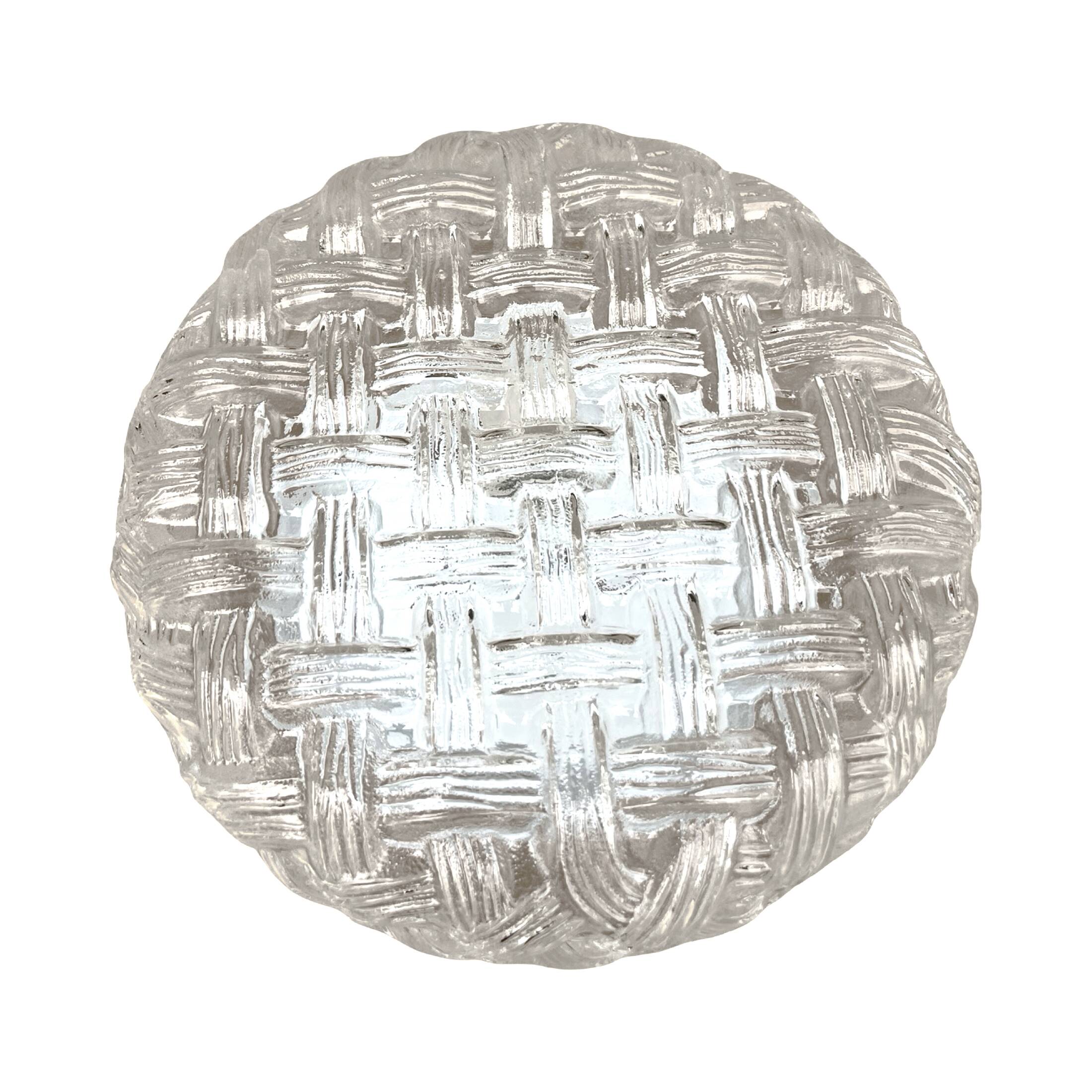 Round glass ceiling lamp, Eickmeier Leuchten, Germany 1970s.