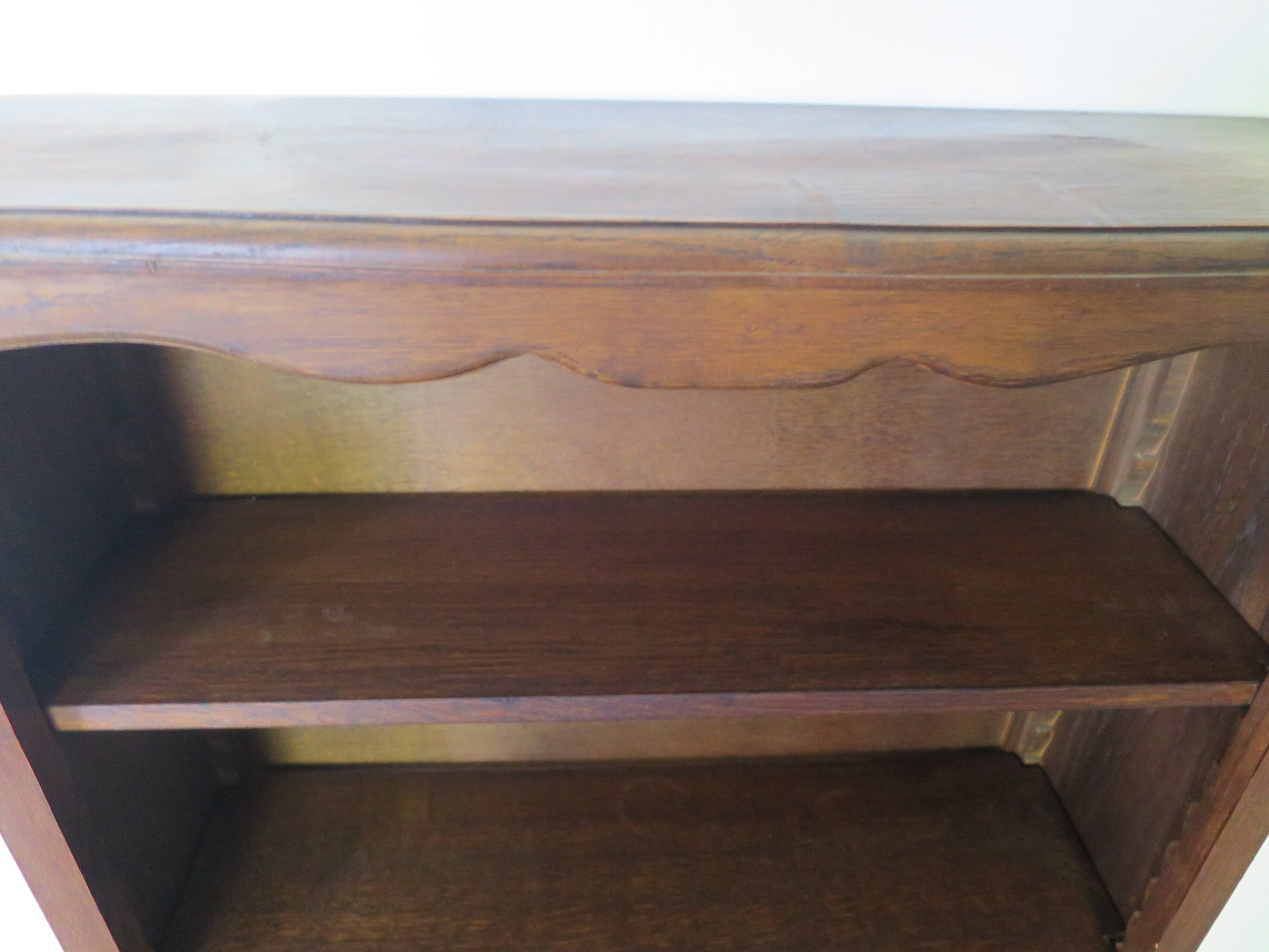 Bibus 3 niveaux-Chêne-Tablettes ajustables-Style Louis XV
