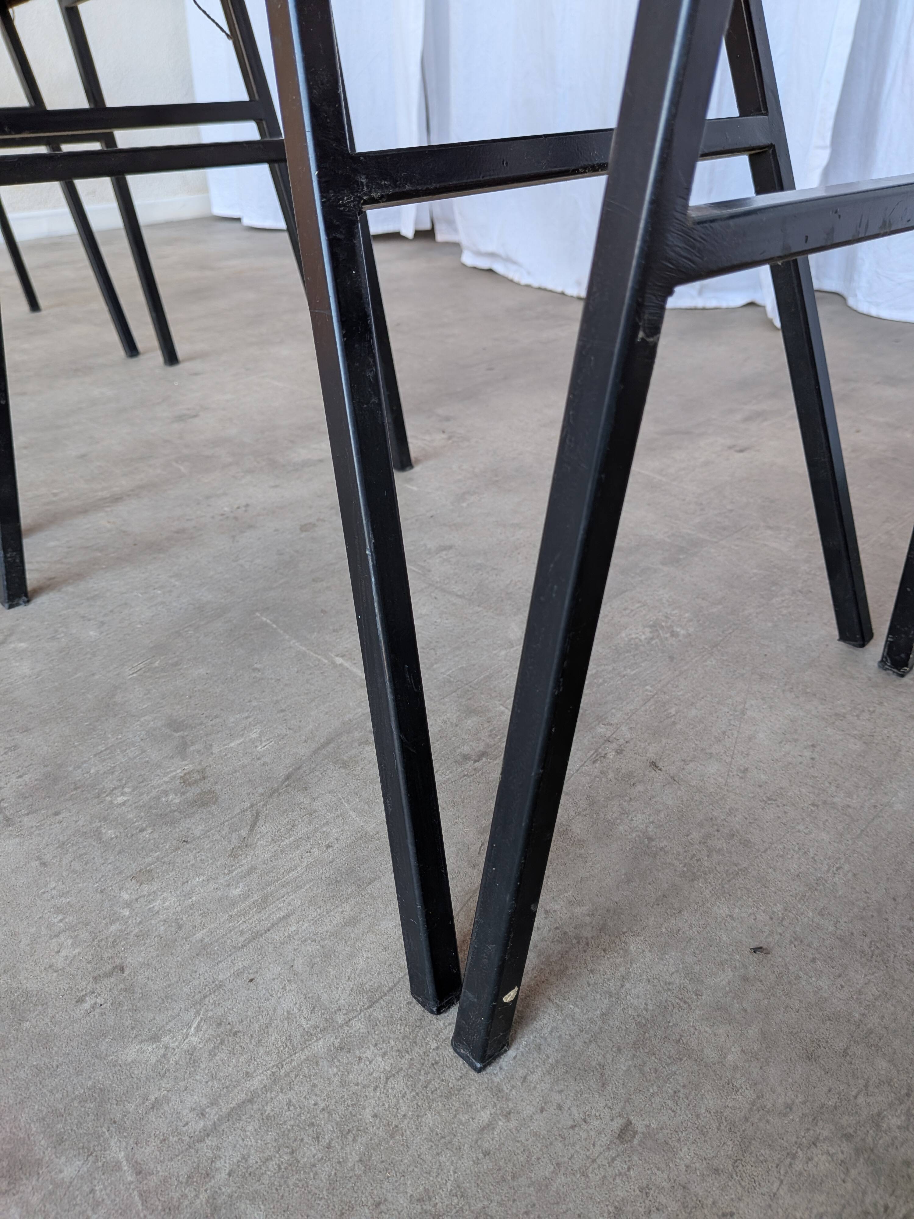 Chaises de salle à manger STOL Kamnik vintage (ensemble de 4) : tissu marron rétro des années 1970