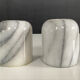 Pair of vintage Carrara marble candlesticks