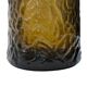 Vintage 1970s Art Glass Vase - Textured Amber Gradient Design