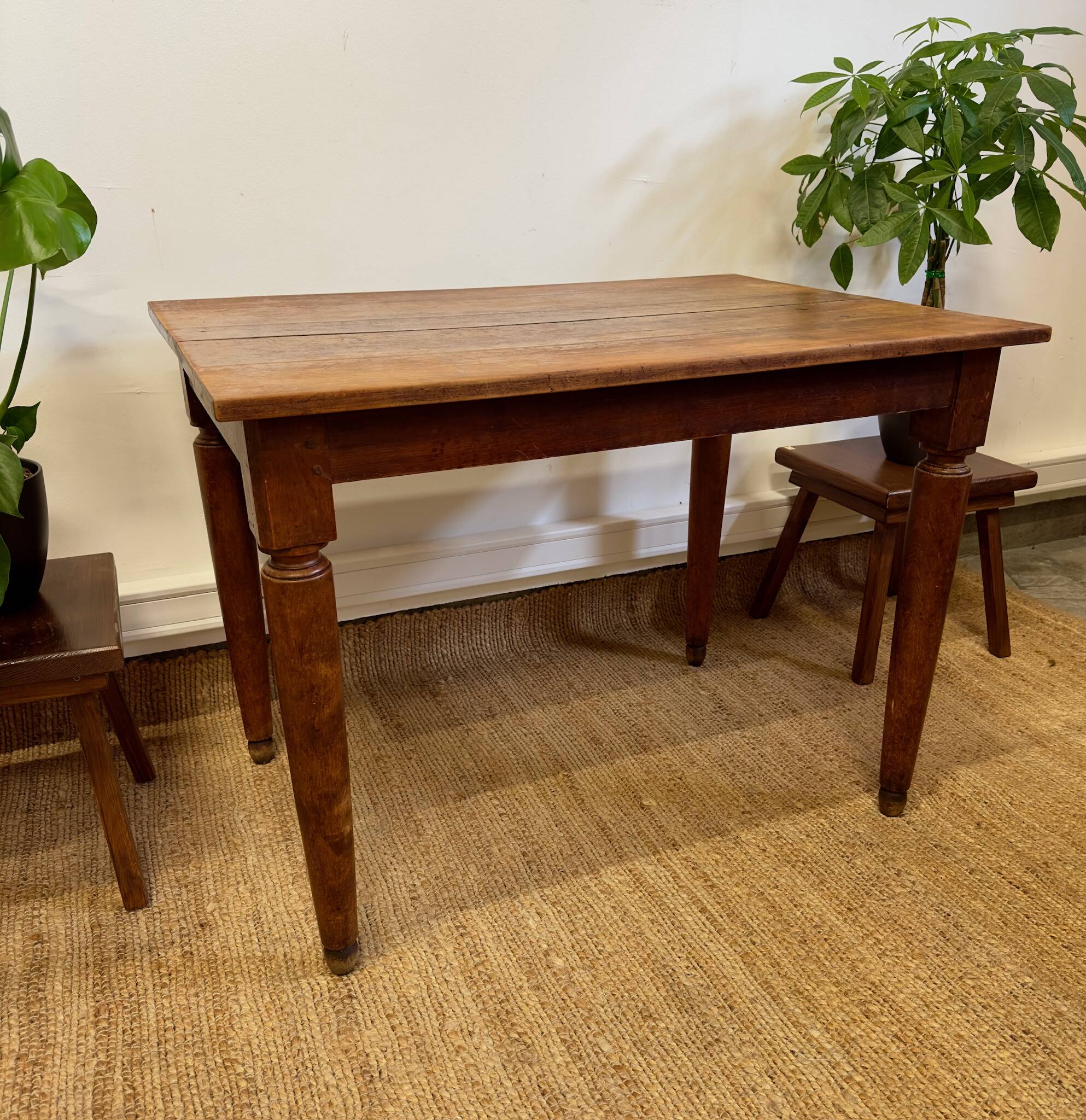 Antique solid wood bistro table