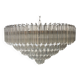 Contemporary clear quadriedro murano glass chandelier