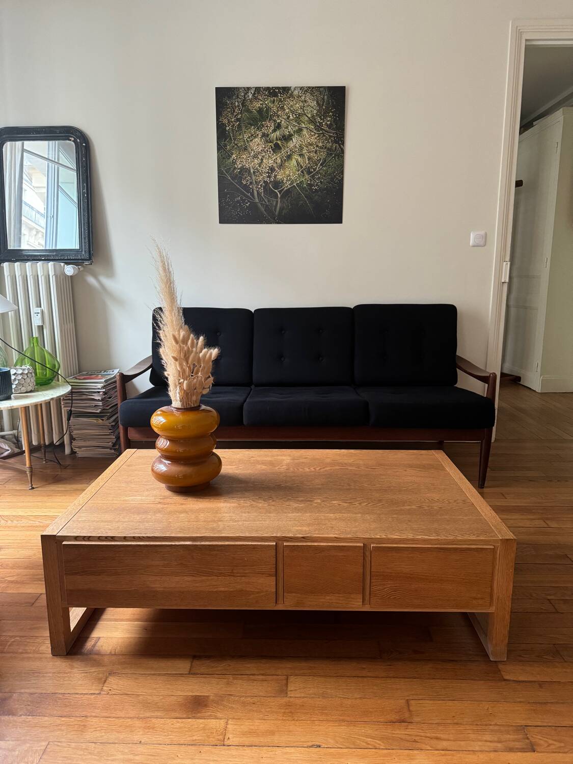 Vintage Scandinavian three-seater sofa