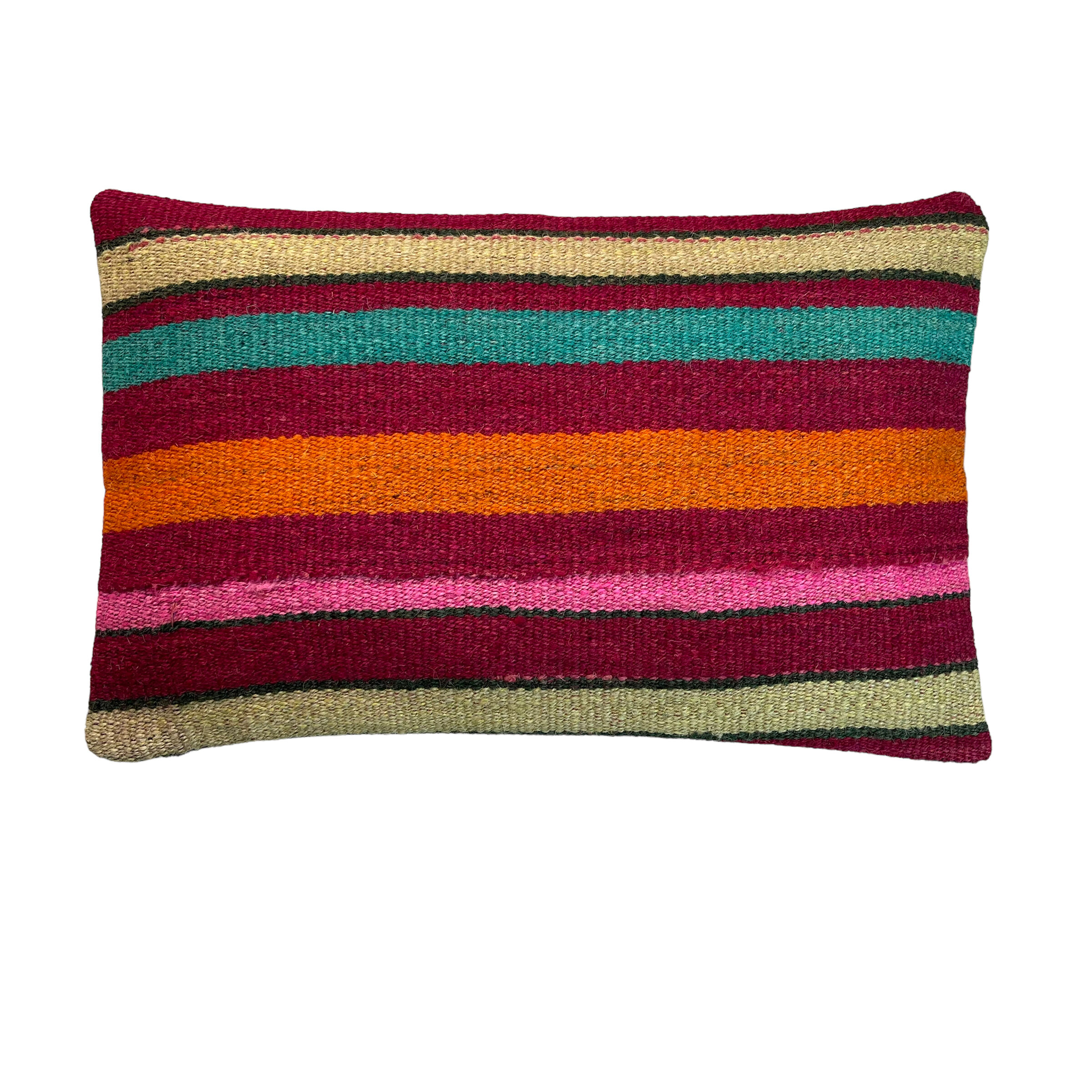 Vintage turkish kilim cushion cover, 30 x 50 cm