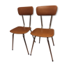 Paire de chaises en skaï vintage