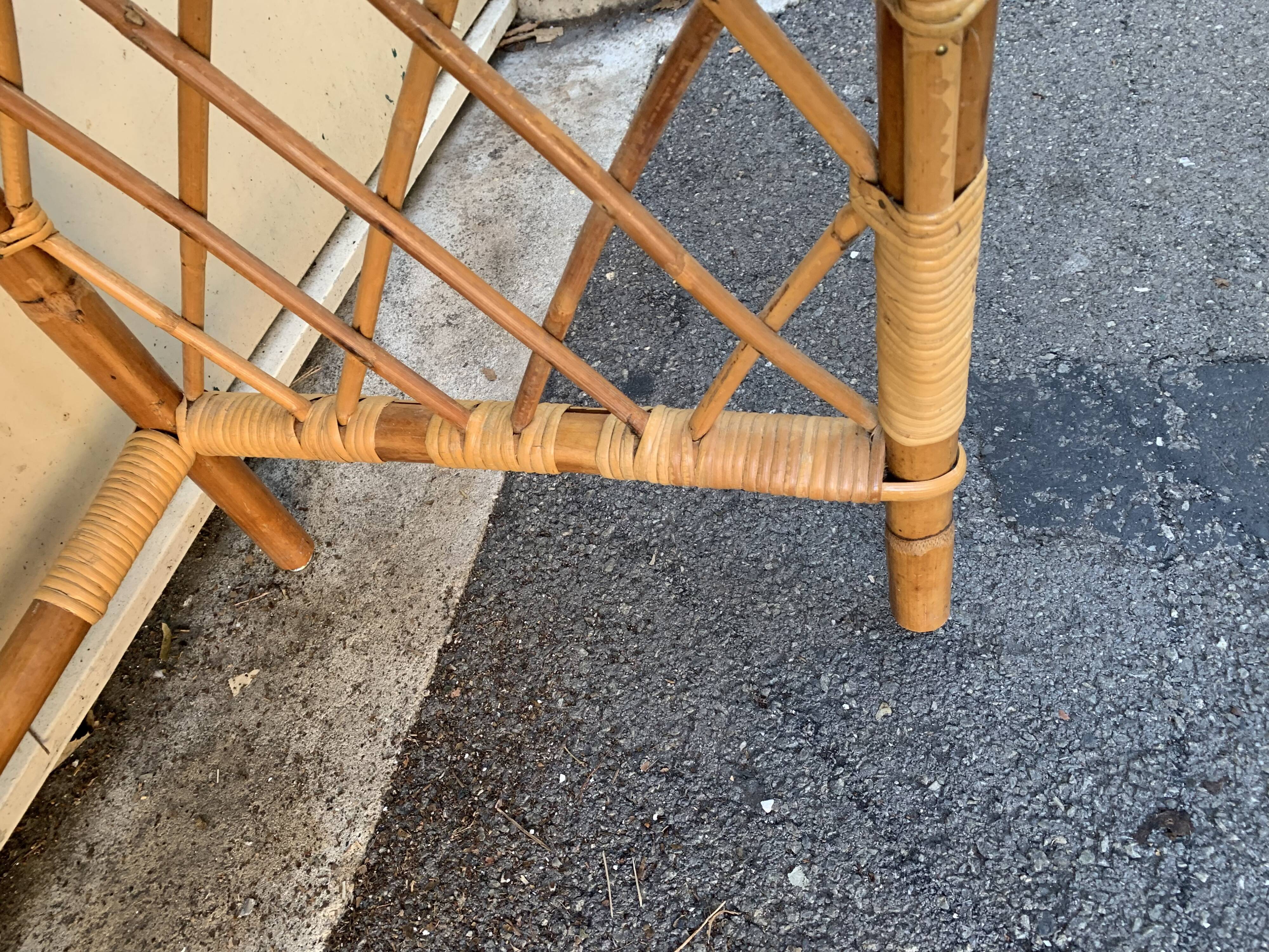 2-drawer rattan desk from the 1970