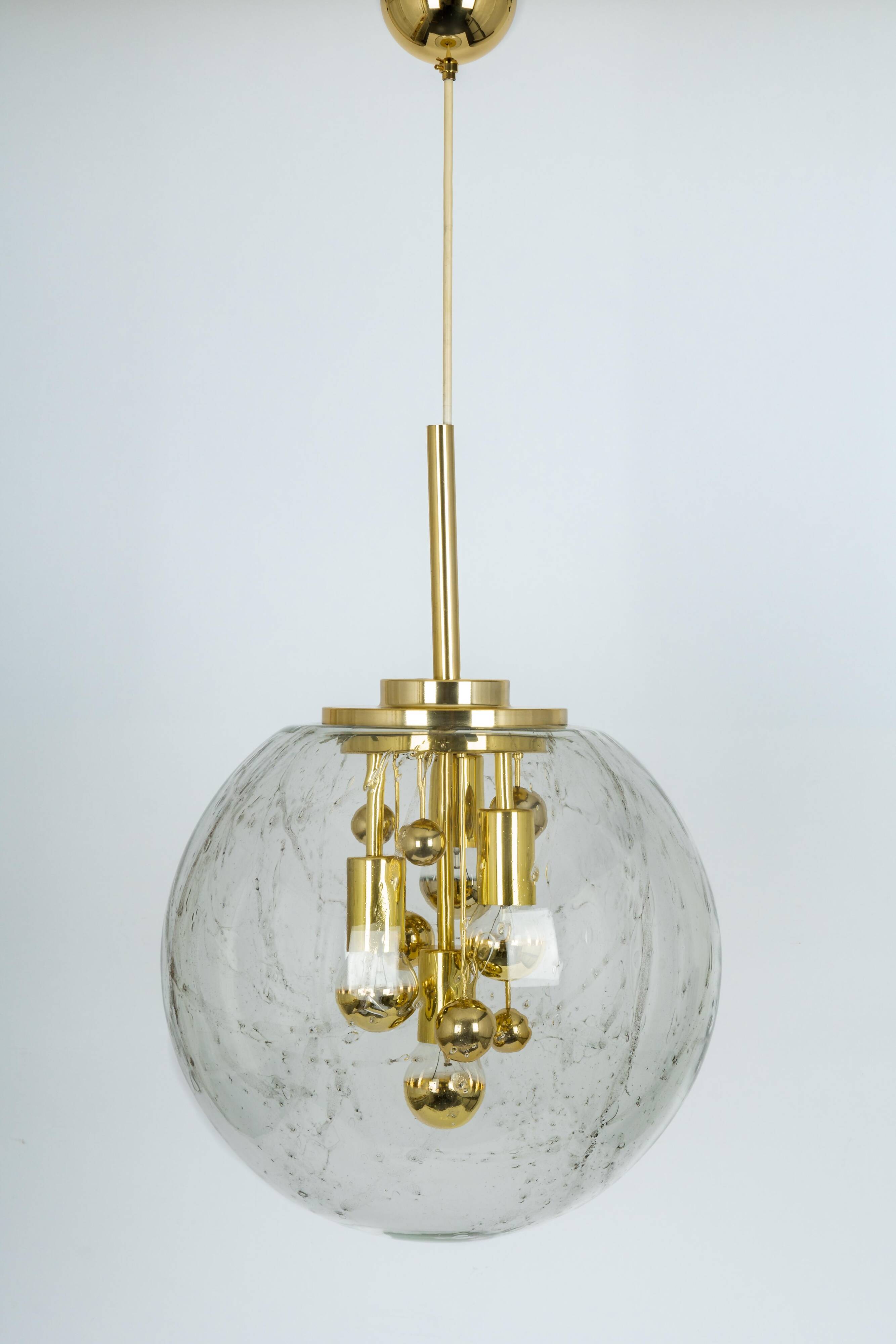 Sputnik Ball Chandelier by Doria, Germany, 1970s