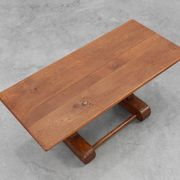 Antique Oak Monastery Coffee Table, France 17th Century
