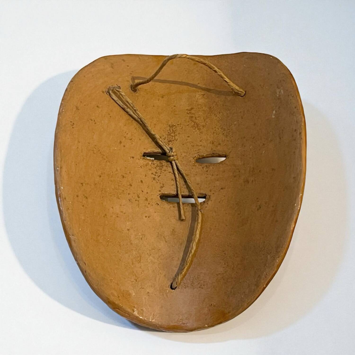 Mexican folk art mask in colored terracotta, 1970s