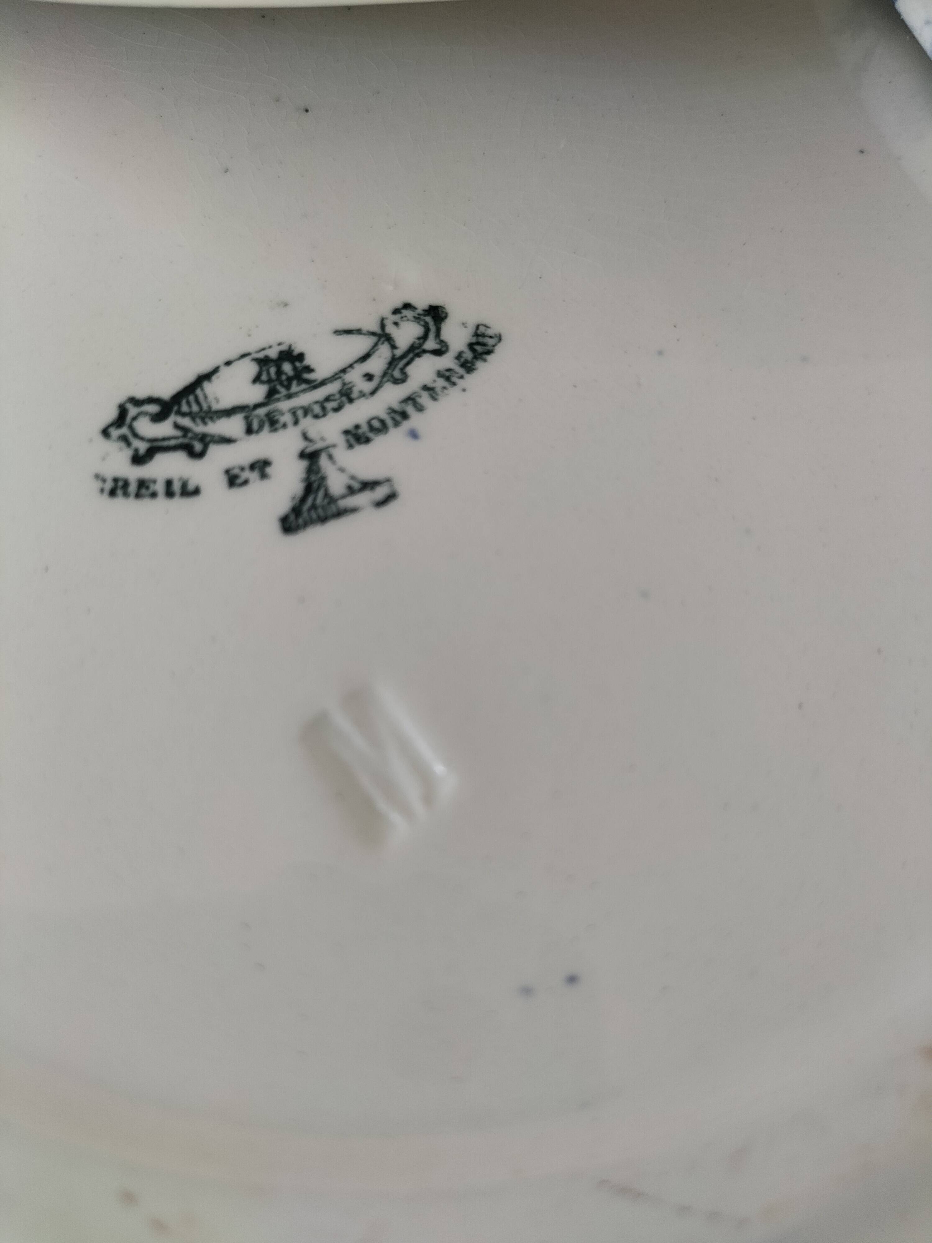 Creil Montereau Plates Linotte Model