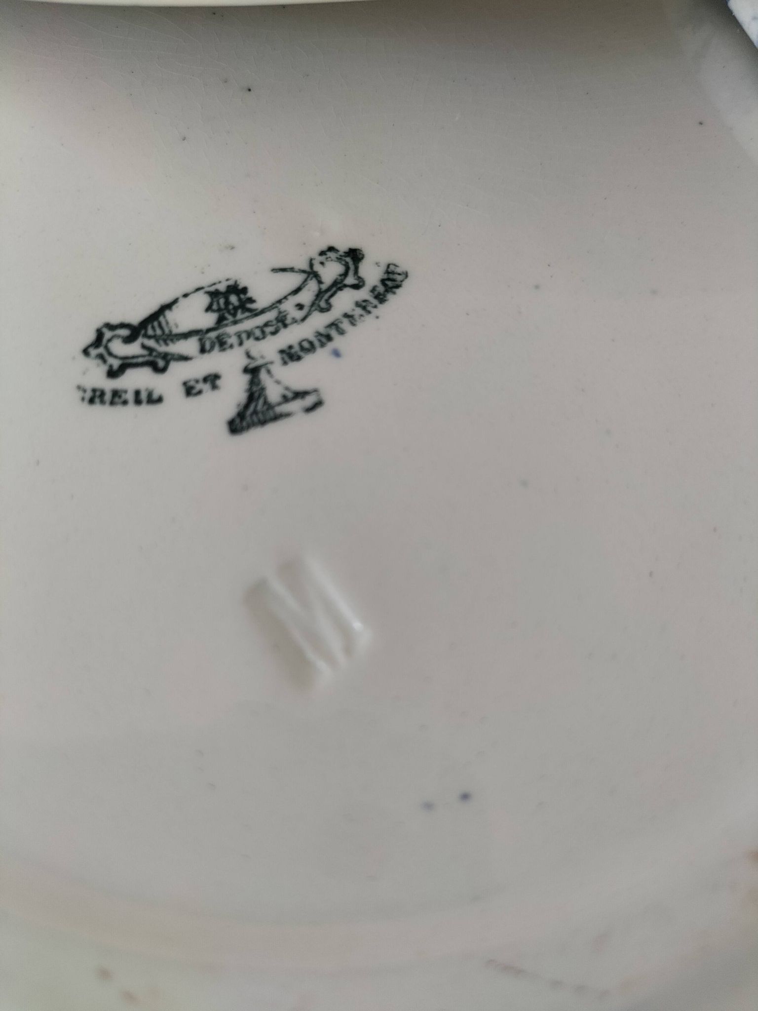 Assiettes Creil Montereau Modèle Linotte