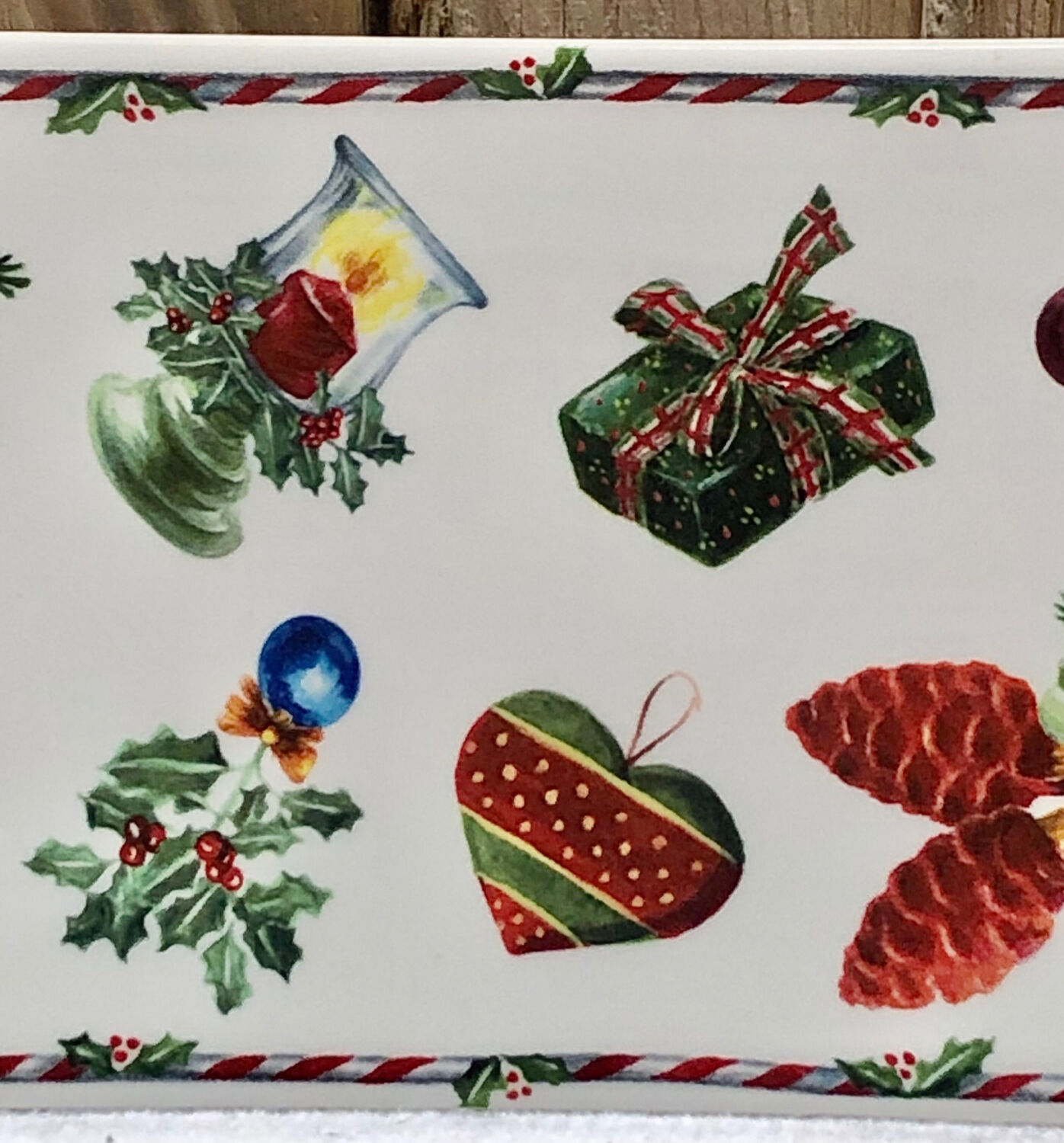 Ravier earthenware tray Gien Noel