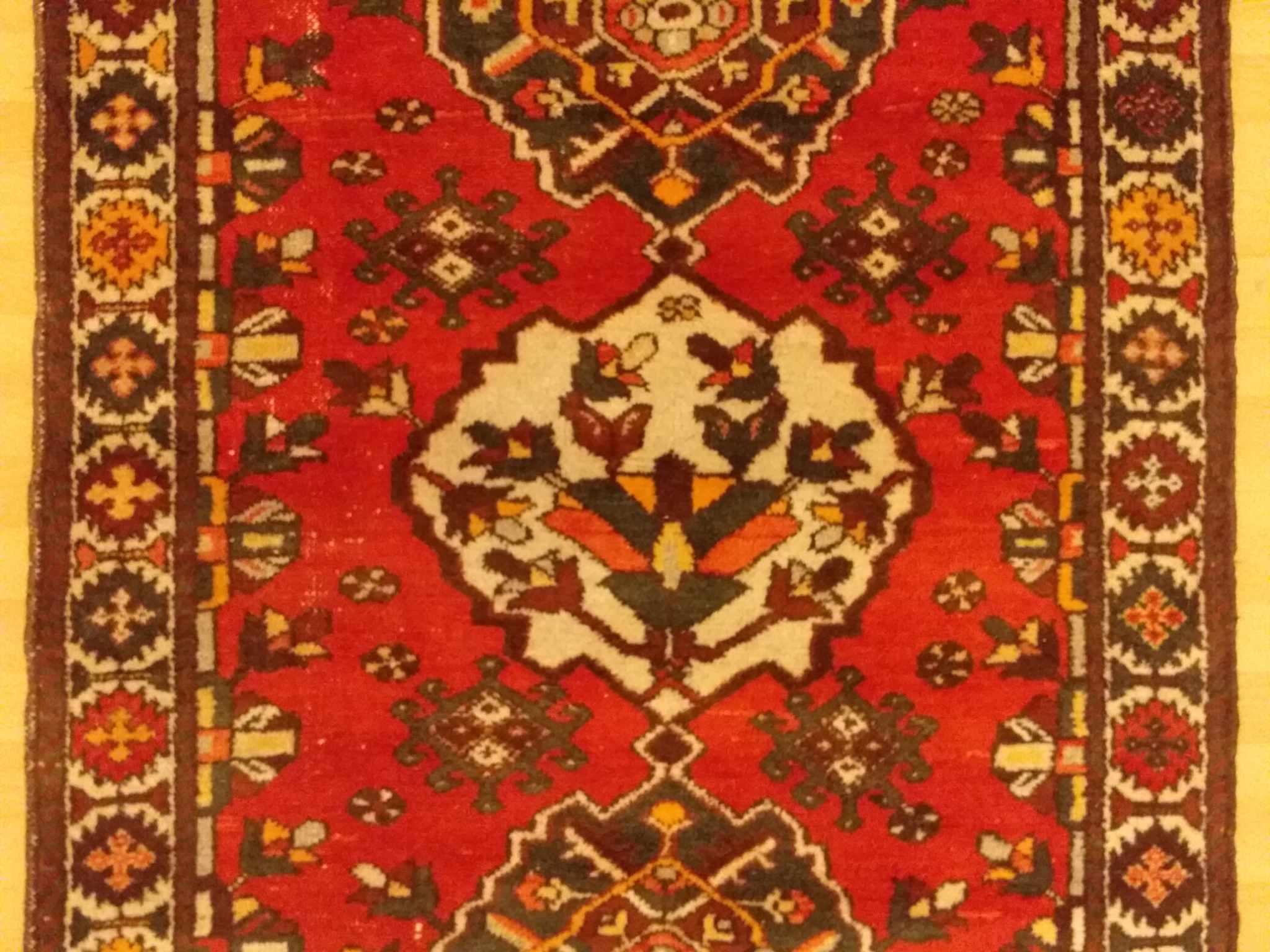 Handmade Persian Hamadan rug 200x132cm