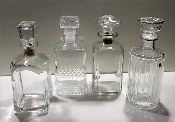 4 vintage decanters
