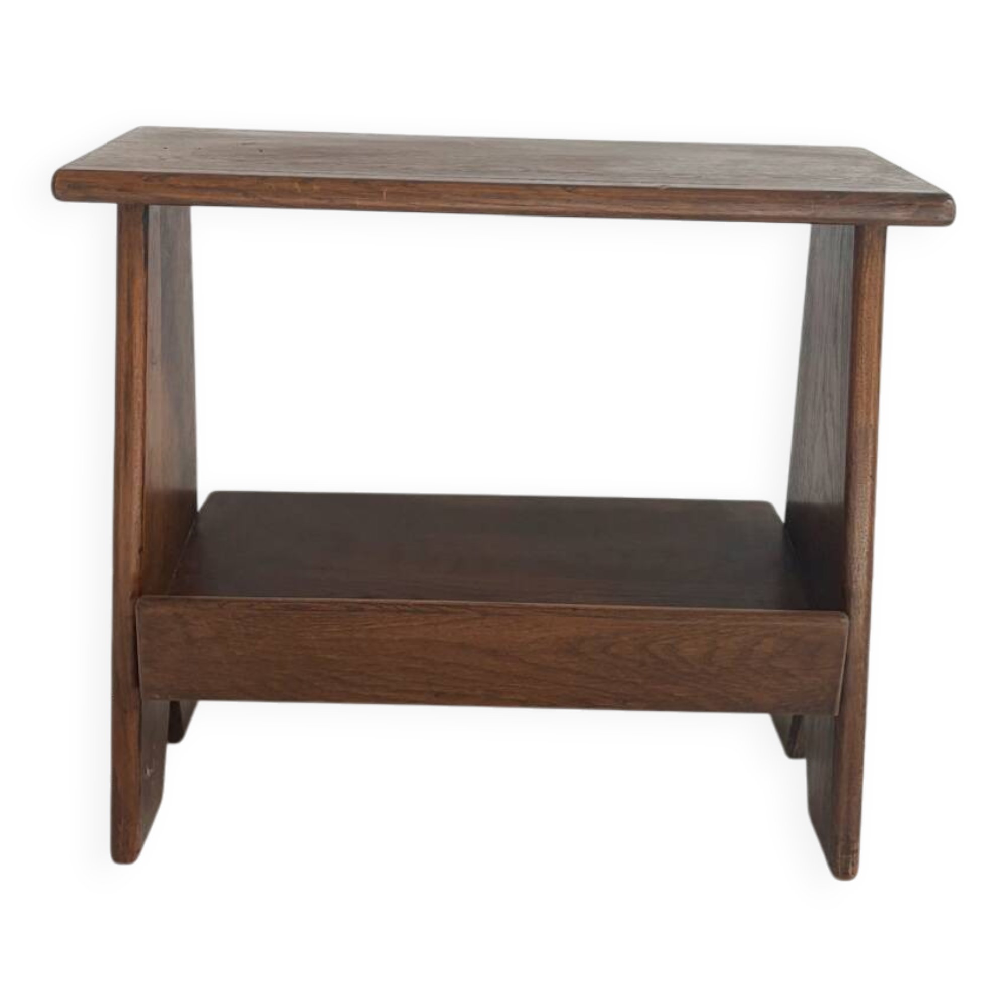 Small brutalist oak table