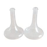 Pair of carafes to decant in blown glass