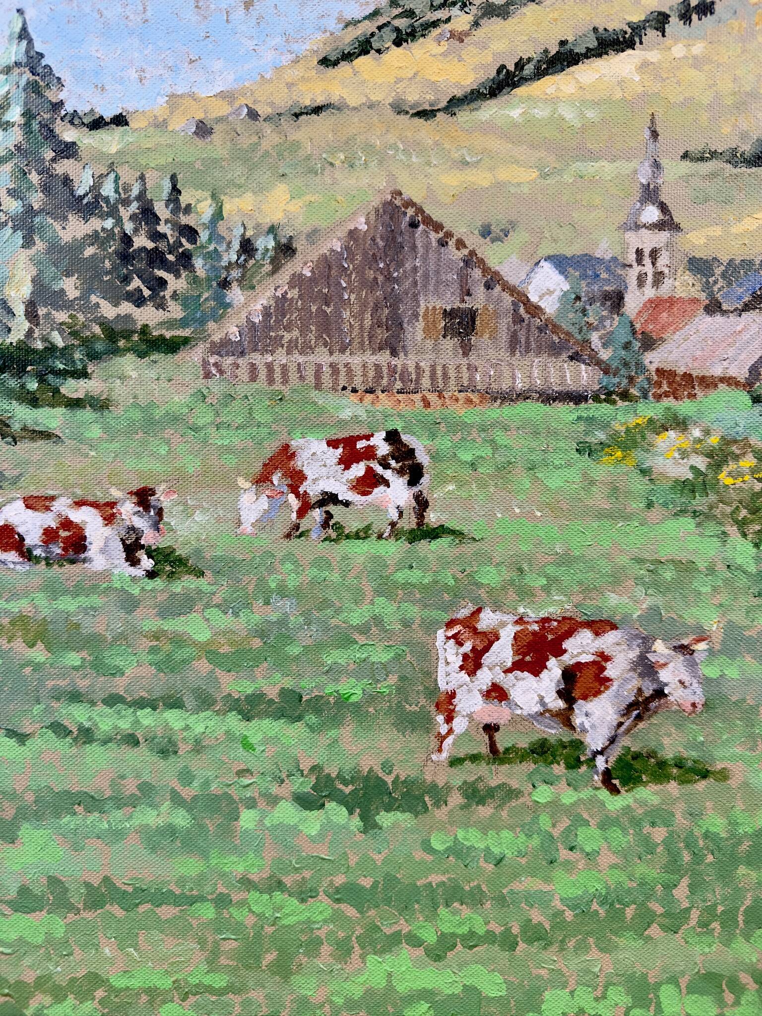 Oil painting of a mountain landscape – Didier TERME (1952)