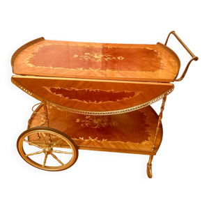 Desserte, chariot de - bar marqueterie