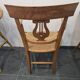 Pair of antique lyre-shaped armchairs – woven straw seats