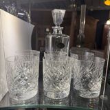 6 verres à whisky et 1 carafe en cristal