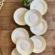 Set of 8 vintage mint and gold dessert plates Saint Amand