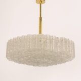 Large Doria chandelier with frosted glass tubes, Germany, 1960s.