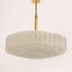 Grand lustre Doria avec tubes de verre glace, Allemagne, années 1960