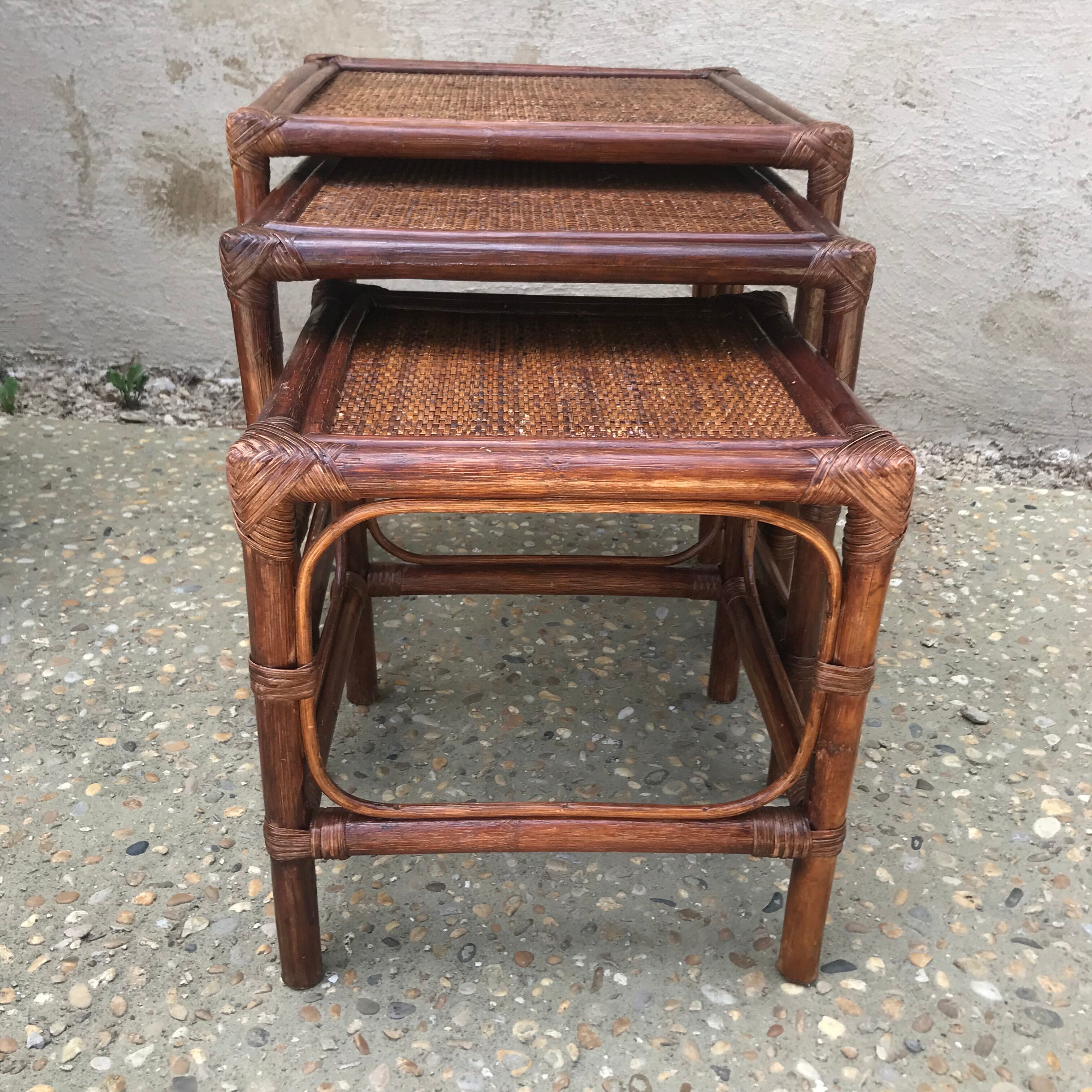 Bamboo trundle tables