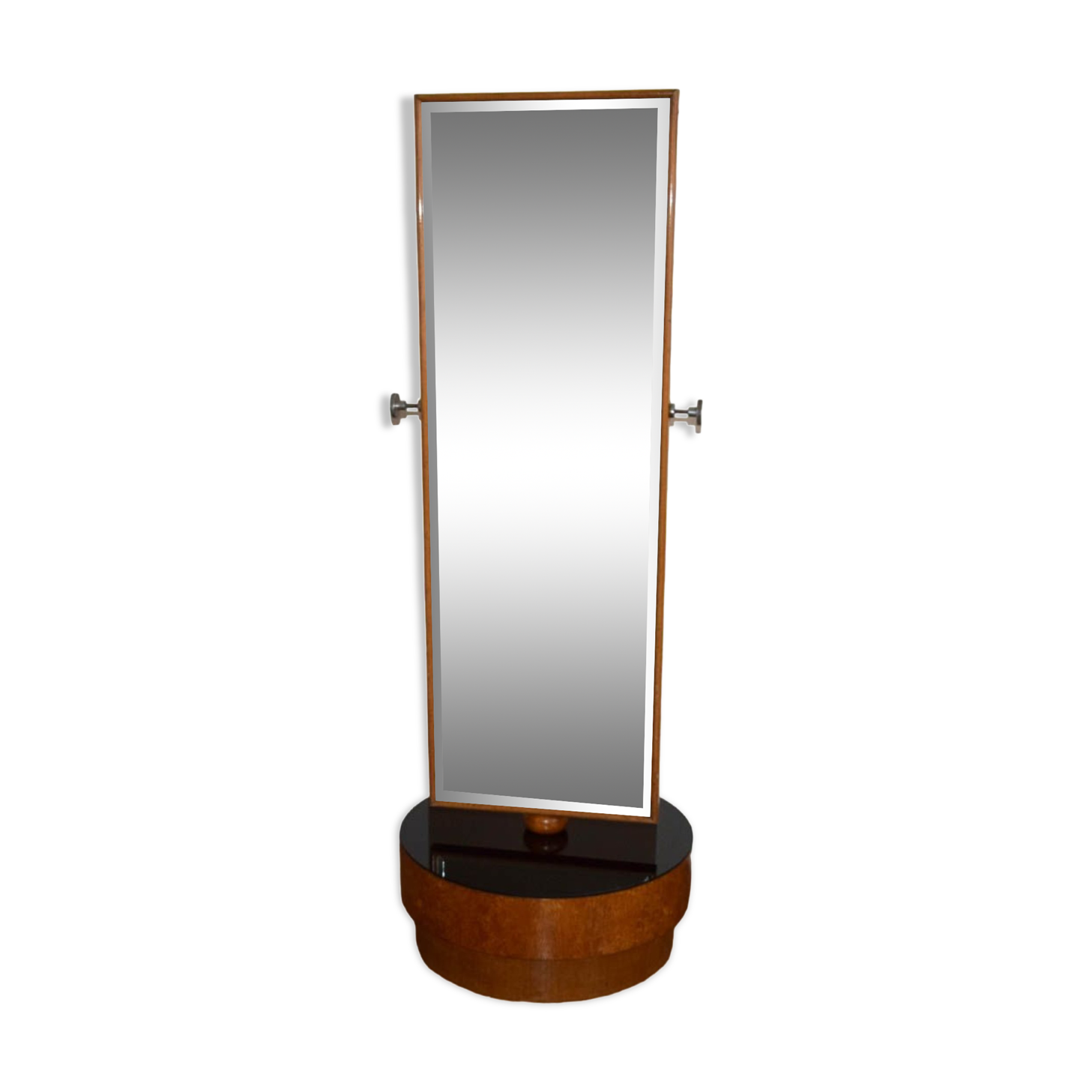 Large Antique Floor Hinged Mirror