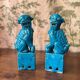 Paire de chiens de Foo en porcelaine - Chine, époque République (début