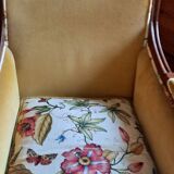 Pair of Louis XVI style bergère armchairs